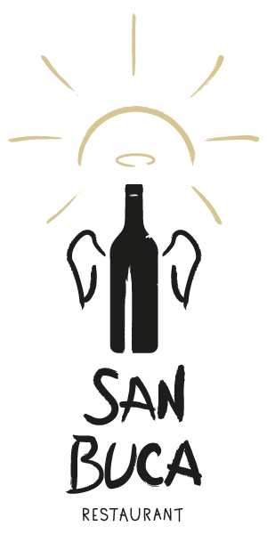 SAN BUCA: Logo Flasche